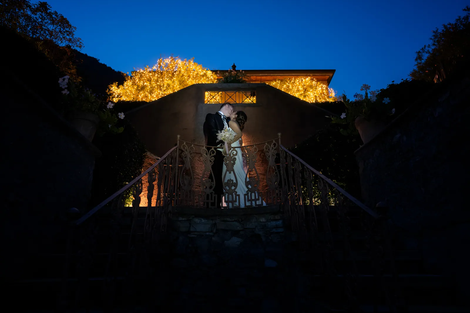 Villa Regina Teodolinda all'ora blu